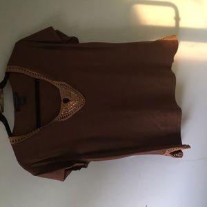 August Silk cap sleeve tank crochet & sequin trim